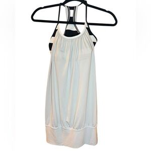 Lululemon No Limit Gray Active Tank with Striped Bra - Size 6